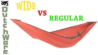 Regular vs Wide Hammocks  Camping Hammocks  Dutchware [upl. by Oiluarb]