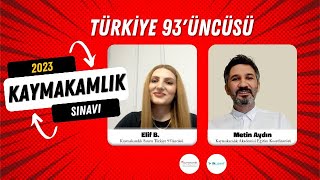 2023 Kaymakamlık Sınavını Nasıl Kazandı Türkiye 93üncümüz ile Röportaj [upl. by Acisse]