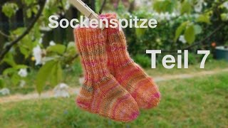 BABYSOCKEN  KINDERSOCKEN STRICKEN  TEIL 7 Die Spitze [upl. by Aneroc]