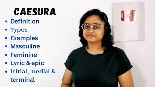 Caesura  meaning  types  examples  notes  in hindi and english  masculine  feminine [upl. by Liz21]