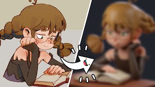 2D to 3D Sculpting a Nerdy Librarian 📚 From Start to Finish 📚 [upl. by Ahsilrac753]