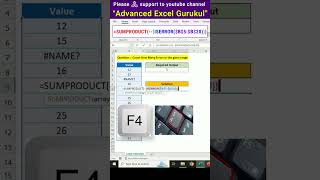 quotLearn How To Count Errors in Excel Like A Pro Using SUMPRODUCTquot shortsfeed exceltips excelshorts [upl. by Ahtiekahs73]