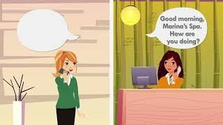 ENGLISH for RECEPTIONIST salon and spa  practice conversation [upl. by Artined]