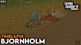 Cultivation straw collection amp transport missions  FS15 Timelapse Bjornholm  53 [upl. by Lenhart]