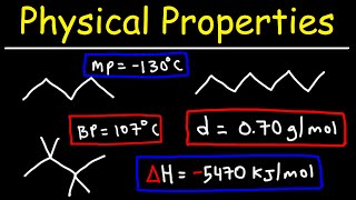 Physical Properties of Alkanes  Melting Point Boiling Point Density amp Water Solubility [upl. by Ynned]