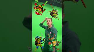 Behind the Scenes Filming Teenage Mutant Ninja Turtles Yoga tmnt kidsyoga shorts [upl. by Benoit]