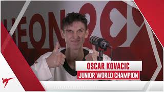 DAY 5 INTERVIEW OSCAR KOVACIC 78KG JUNIOR WORLD CHAMPION 2024 CHUNCHEON [upl. by Nodnab]