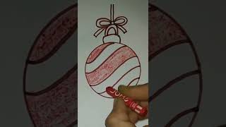 Christmas Ornament  Christmas Ball drawing howtodraw ornaments christmas [upl. by Crawley93]