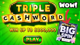 Scratch cards ONLINE  Cashword scrabble and £10 BIG SPIN  Bierans Cards [upl. by Deron]