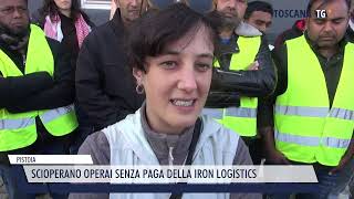 20241109 PISTOIA  SCIOPERANO OPERAI SENZA PAGA DELLA IRON LOGISTICS [upl. by Ennairrek]