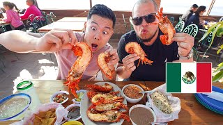 ROSARITOS Hidden Lobster Village 🦞🇲🇽 HUGE LOBSTER BURRITOS In MEXICO [upl. by Careaga]