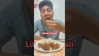 Litson Kawali mukbang asmrfood food streetfood foodlover pinoyfood filipinofood [upl. by Linskey]