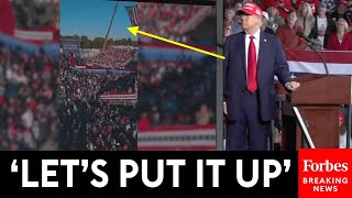 WATCH Trump Plays Video Of Return To Butler Pennsylvania At Campaign Event In Wisconsin [upl. by Anotyad]