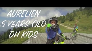 KIDS Aurélien 5 YEARS 2013 CransMontana  COMMENCAL MTB Shredder [upl. by Yenar]