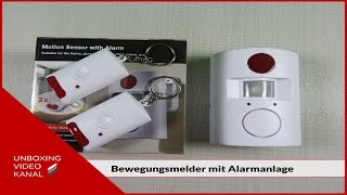 Bewegungsmelder mit Alarmanlage  Unboxing Video [upl. by Cronin706]