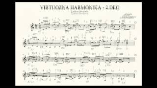 Virtuozna harmonika Ljubisa Pavkovic  note za harmoniku zapis Zoran Madzic [upl. by Ykcim]