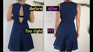 Sewing DIY How to fix a too tight dress to fit perfectly [upl. by So]