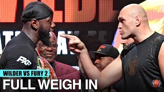 DEONTAY WILDER VS TYSON FURY 2  FULL WEIGH IN amp FACE OFF VIDEO [upl. by Oberon142]