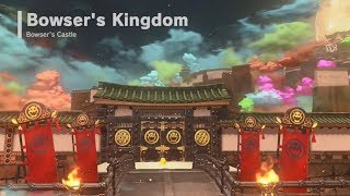 Super Mario Odyssey  Bowsers Kingdom  All Power Moons amp Oblong Coins [upl. by Marji]