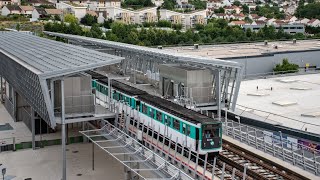 RATP  Métro parisien La ligne 11 en MP59 et en MP14CC  Trajet entre Télégraphe et Belleville [upl. by Anauqed]