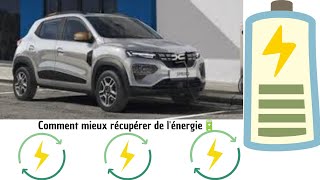 Astuce pour mieux profiter de la Régénération de la batterie 🔋🔋🔋 Dacia Spring 🔋🔋🔋 [upl. by Gujral]