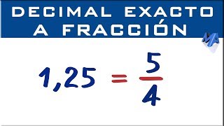 Convertir un decimal exacto a fracción [upl. by Benito]