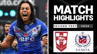 England v Toa Samoa  2nd International Test  Match Highlights [upl. by Fredela918]