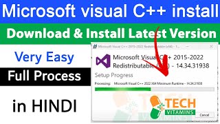 How to install Microsoft visual c 2022 2019 2017 2015 in windows 1011 redistributable package [upl. by Higinbotham]