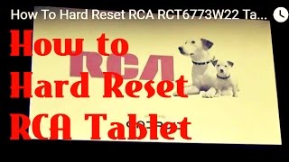 How To Hard Reset RCA RCT6773W22 Tablet Tablet Repairs [upl. by Iderf]