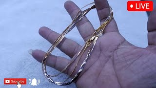 How to make a beautiful 18k gold necklace 🔥🔨 gold18k viral video silver jewellry jewelry [upl. by Wilfreda]