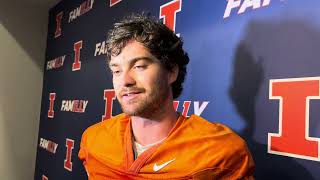 Spring practices Illinois quarterback Luke Altmyer [upl. by Isidro]