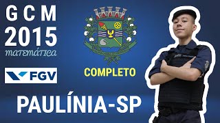 GUARDA MUNICIPAL DE PAULÍNIA 2015 COMPLETO [upl. by Ztnaj]