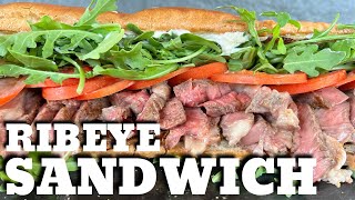 Ribeye Steak Sandwich on the Blackstone Griddle [upl. by Yednil]