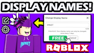 NEW ROBLOX DISPLAY NAMES ARE OFFICIALLY HERE How to Change Your Display Names for FREE  UPDATE [upl. by Cadel]