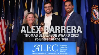 Alex Barrera ALECs Volunteer of the Year Award 2023 [upl. by Naelopan]