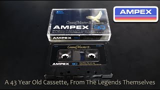 Ampex Grand Master 2  A 43 Year Old Type 2 Cassette From The Legends Themselves  Unwrapping amp Test [upl. by Nrehtac]