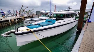 Axopar 37 Cross Cabin Boat is a Beast  Miami Boat Show 2022 [upl. by Anni]