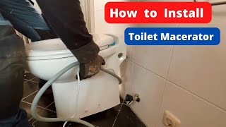 A plumber shows how to properly install a standing toilet macerator diyplumbing plumbingproblems [upl. by Courtney]