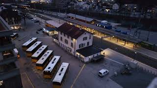 Peak times in Ilanz rhb and postbus [upl. by Sagerman]