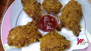 Corn flakes fried chicken recipe Crispy chicken with corn flakes Konokkutir cooking recipe [upl. by Irrak]