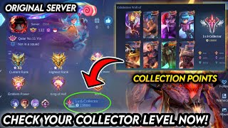 How To Check Collector LevelPoints Original Server Account  MLBB [upl. by Aramas588]