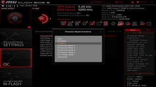 How To Enable Precision Boost Overdrive PBO From BIOS  MSI B450 Tomahawk Max [upl. by Anitsyrhc513]