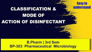 Classification amp Mode of action of Disinfectant  UnitIII  MicrobiologyIIISEM [upl. by Anilem]