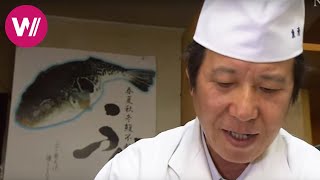 Fugu  how to prepare the deadly pufferfish as shown by quotUoseiquot chef Rikizo Okamoto  Tokyo [upl. by Jammie188]