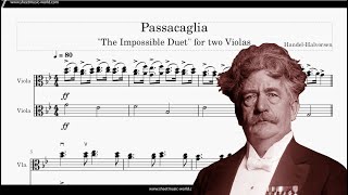 Passacaglia 2 VIOLIN  Johan Halvorsen Handel  Halvorsen Cover Sheets Tutorial Violin Score [upl. by Hermann]