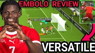 95 Rated POTW B Embolo Review  eFootball 2024 Mobile [upl. by Alraep828]