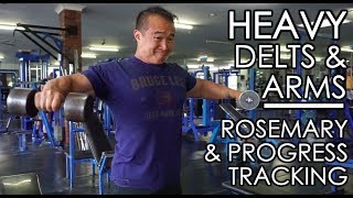 Heavy Shoulders amp Arm Training Rosemary amp Progress Tracking [upl. by Trebleht]