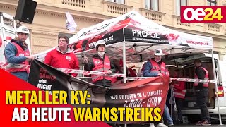 Kollektivvertrag Metaller Streiken [upl. by Baryram]