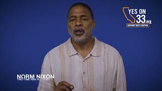 Stand with Norm Nixon  Vote Yes on 33 [upl. by Ruthe]