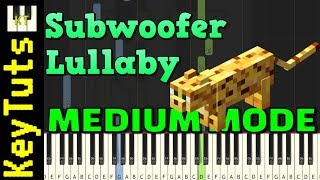 Subwoofer Lullaby from Minecraft  Medium Mode Piano Tutorial Synthesia [upl. by Suirauqed]